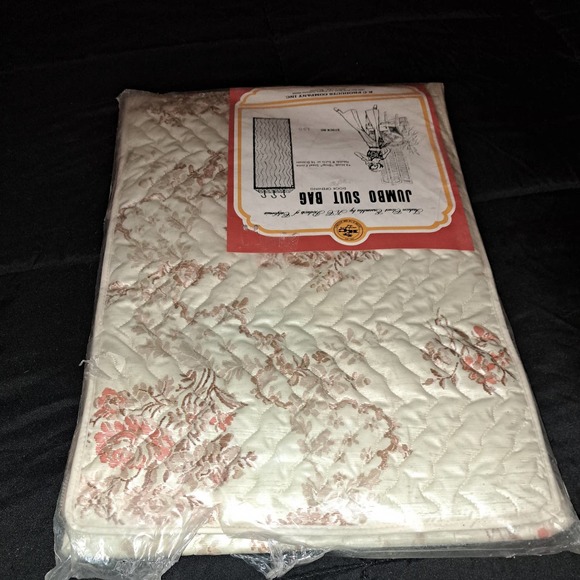NIB - VINTAGE Beautiful Retro Jumbo Suit-Clothes Bag Padded - Picture 5 of 6